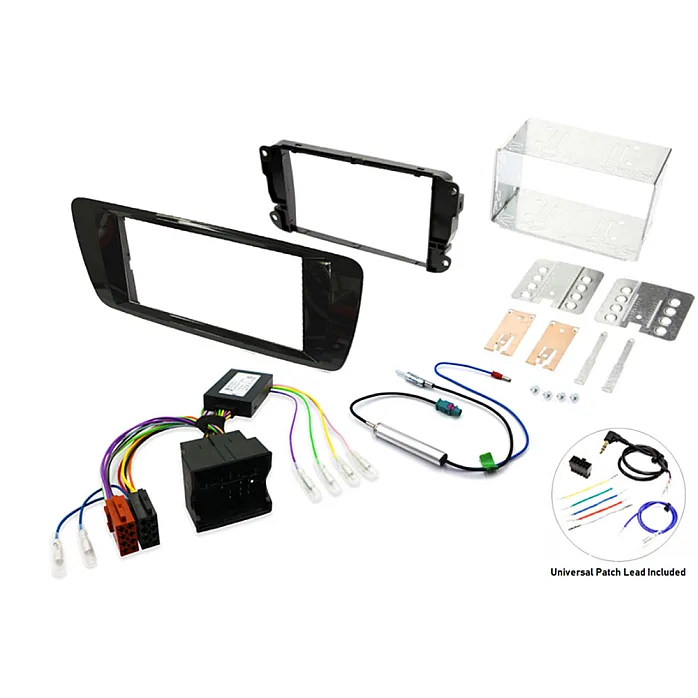 InCarTec FK-342P3 Seat Ibiza Double Din Stereo Upgrade Fitting Kit (GLOSS BLACK)