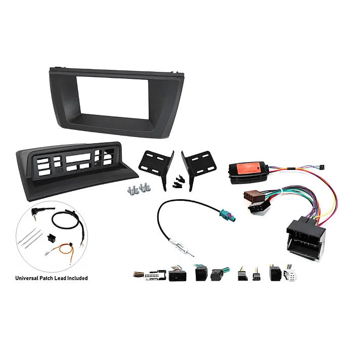 InCarTec FK-438-SWC BMW X3 (E83) 2004–2010 Double DIN Stereo Upgrade Kit Factory Climate Control