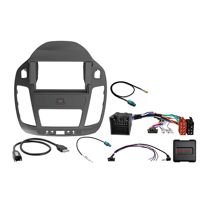 InCarTec FK-572-SWC Ford Transit Connect (2018 – 2024) Double Din Car Stereo Fitting Kit (SWC / DAB / USB Retention)