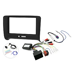 Audi TT 8J (AMPLIFIED SYSTEMS) Double Din Car Stereo Upgrade Fitting Kit (WITH STEERING CONTROLS)