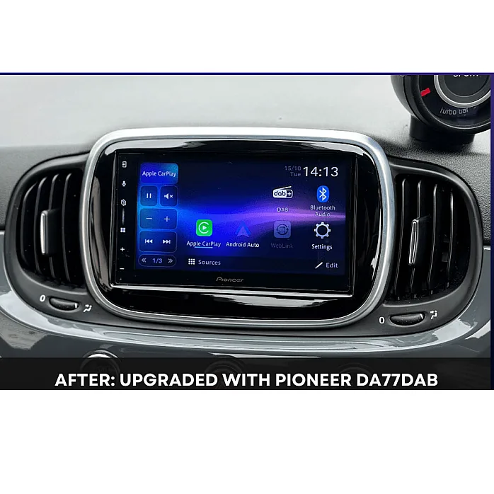 InCarTec FK-625-UCON5 Abarth 500 (2016-2022) Double Din Car Stereo Fitting Kit For (Uconnect 5" Radio)