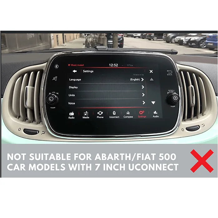 InCarTec FK-625-UCON5 Abarth 500 (2016-2022) Double Din Car Stereo Fitting Kit For (Uconnect 5" Radio)