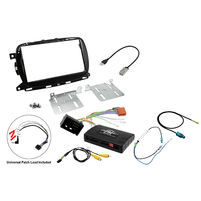 InCarTec FK-625-UCON5 Fiat 500 2016-2021 Double Din Car Stereo Fitting Kit For (Uconnect 5" Radio)