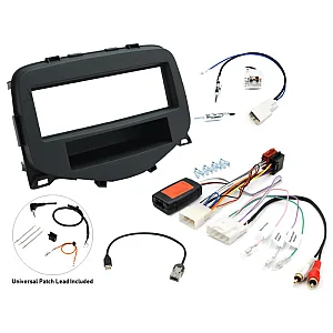 Toyota Aygo (2014-2022) Single Din Car Stereo Upgrade Fitting Kit (WITH SWC) ANTHRACITE