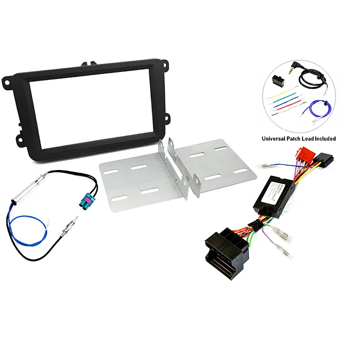 InCarTec FK-699-SWC5-D VW Complete Double Din Stereo Upgrade Fitting Kit (Composition Colour and Media)