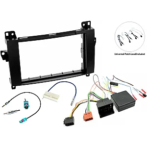 InCarTec FK-711-2 Mercedes Double Din Stereo Fitting Kit With Steering Controls (QUADLOCK CONNECTION)