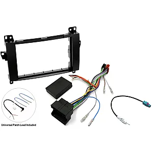 InCarTec FK-711-NTG2.5 Mercedes Double Din Stereo Upgrade Fitting Kit With Steering Controls (QUADLOCK)