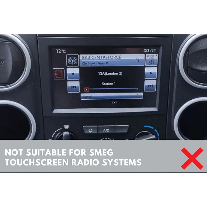 InCarTec FK-743-PDC Peugeot Partner II 2008-2018 Double Din Car Stereo Upgrade Fitting Kit