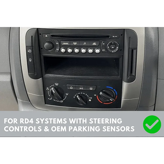 InCarTec FK-743-PDC Peugeot Partner II 2008-2018 Double Din Car Stereo Upgrade Fitting Kit