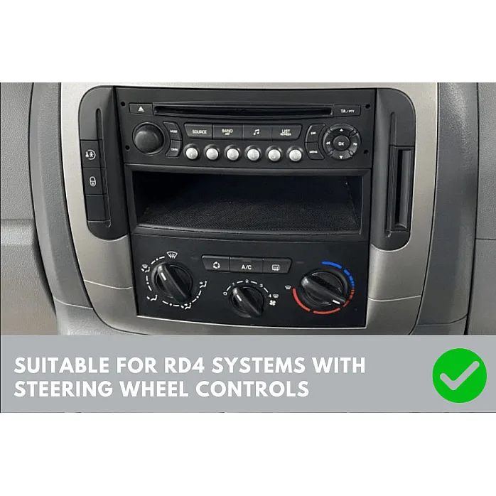 InCarTec FK-743-SWC Citroen Berlingo II Double Din Car Stereo Upgrade Fitting Kit With Steering Controls