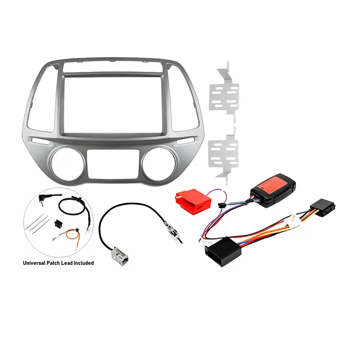 InCarTec FK-801-AUTO-SWC Hyundai i20 (2012-2014) Double DIN Stereo Upgrade Fitting Kit (AUTOMATIC AIR CON CONTROLS)