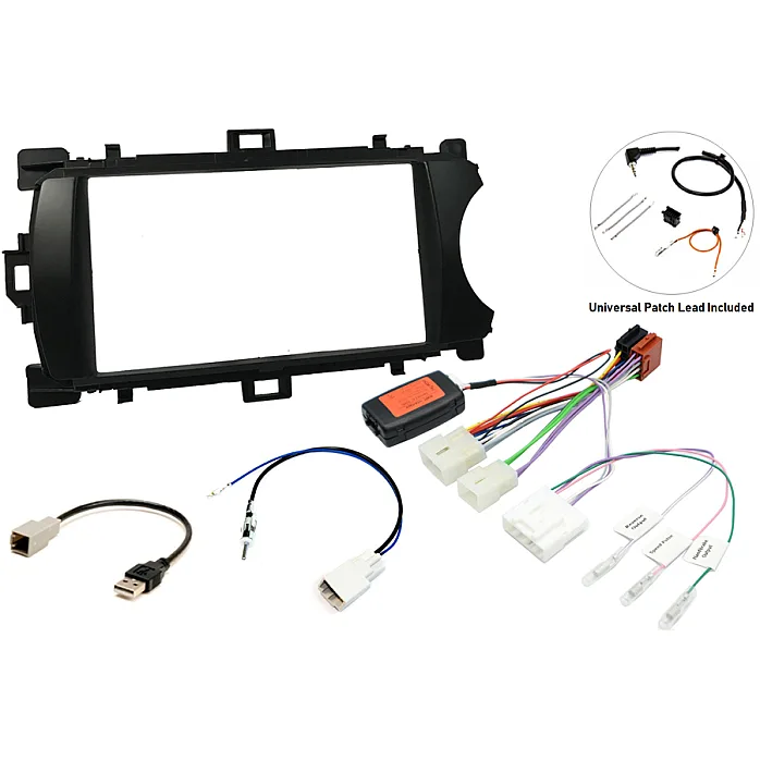 InCarTec FK-803 Toyota Yaris 2012-2017 Double DIN Car Stereo Upgrade Fitting Kit (MATT BLACK)