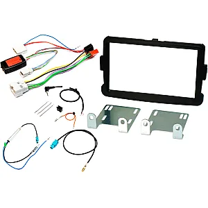 InCarTec FK-804-A Dacia Complete Double Din Stereo Upgrade Fitting Kit (MATT BLACK)