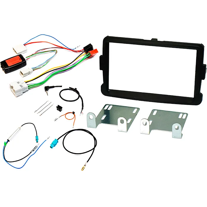 InCarTec FK-804-A Dacia Complete Double Din Stereo Upgrade Fitting Kit (MATT BLACK)