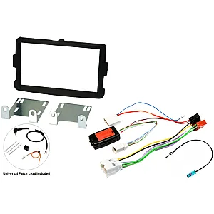 InCarTec FK-804-SWC Dacia Double Din Stereo Fitting Kit MATT BLACK (WITH SWC)