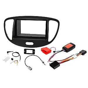 InCarTec FK-878 Hyundai i10 (2008-2013) Double DIN Car Stereo Upgrade Fitting Kit (MATT BLACK)