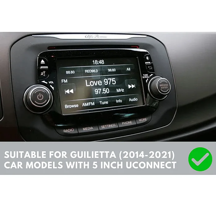 InCarTec FK-896/1-UCON5 Uconnect 5" Alfa Romeo Giulietta (2010-2021) Single / Double Din Car Stereo Fitting Kit