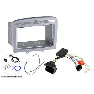 InCarTec FK-915/2-SWC Peugeot 308 (2008-2013) Double Din Car Stereo Silver Fitting Kit WITH SWC