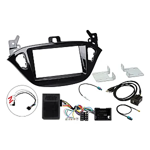 InCarTec FK-925-USB Vauxhall / Opel Piano Black Double Din Stereo Fitting Kit (BT 3.0 Systems/ USB Retention)