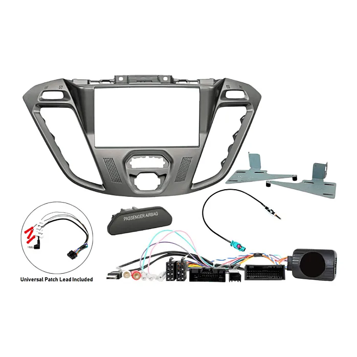 InCarTec FK-9261/4 Ford Transit Custom Euro 6 2012-2018 Double Din Stereo Fitting Kit (WITH DISPLAY/ NO DAB)