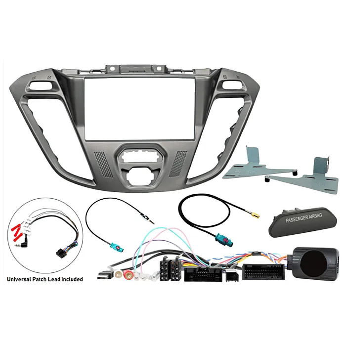 InCarTec FK-9261/5 Ford Transit Custom Euro 6 (2016-2018) Double Din Car Stereo Fitting Kit (DISPLAY/ DAB/ AIRBAG LIGHT)