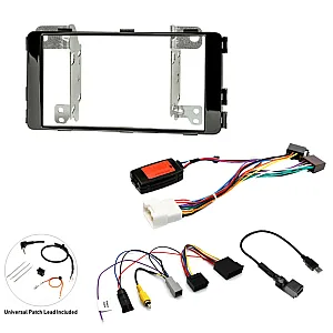 FK-962-SWC-CAM Mitsubishi L200 (2015-2023) Double Din car stereo upgrade fitting kit (WITH SWC & CAM RETENTION)