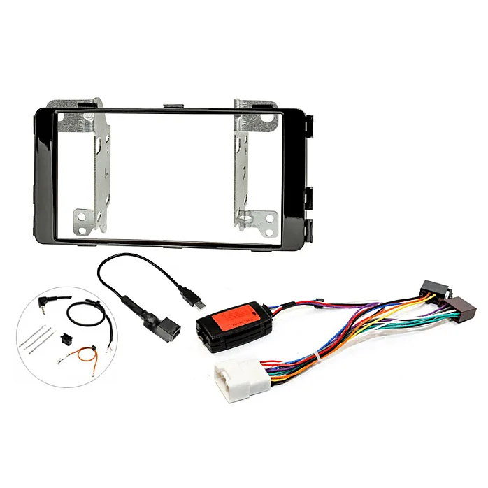 InCarTec FK-962-SWC Mitsubishi L200 (2015-2023) Double Din Stereo Fitting Kit (With Steering Control and USB Retention)
