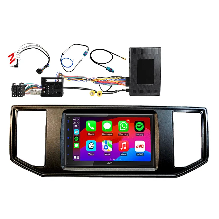 VW Crafter (2017-2023) JVC KW-M595DBT 6.8” Wired CarPlay / Android Auto Bluetooth Mirroring DAB+ Stereo Upgrade Pack
