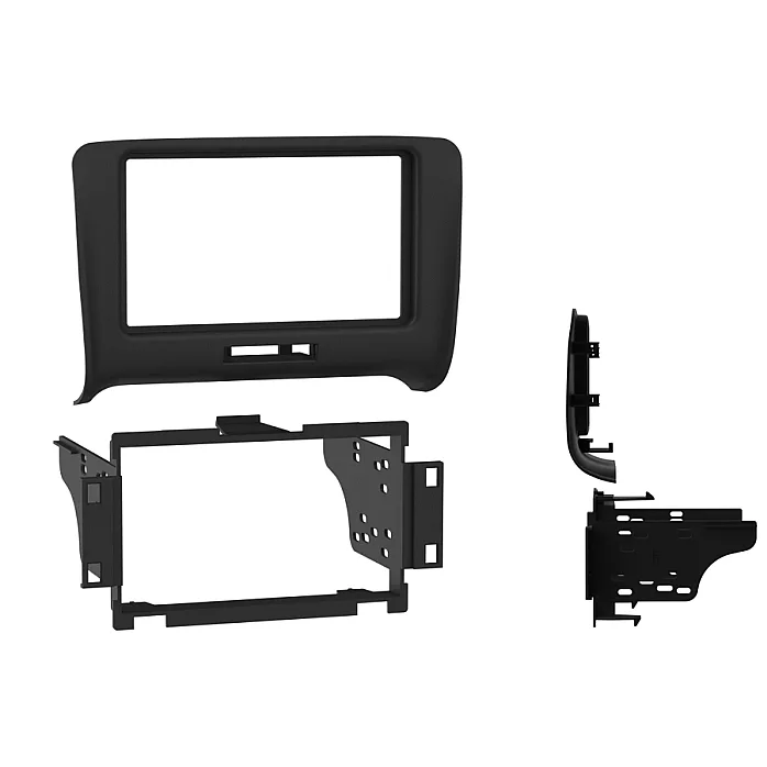 Incar Tec 50-622 Audi TT Double Din Flush Fit Car Fascia Adapter Panel (MATT BLACK)