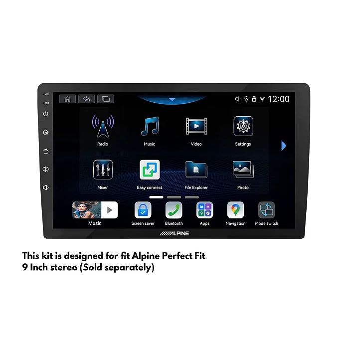 InCarTec PF-100FA-SWC Audi A3 2006-2013 9" Perfect Fit Car Stereo Fitting Kit For Rear Amplified Only (NOT BOSE)