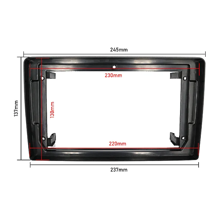 InCarTec PF-100FA-SWC Audi A3 2006-2013 9" Perfect Fit Car Stereo Fitting Kit For Rear Amplified Only (NOT BOSE)