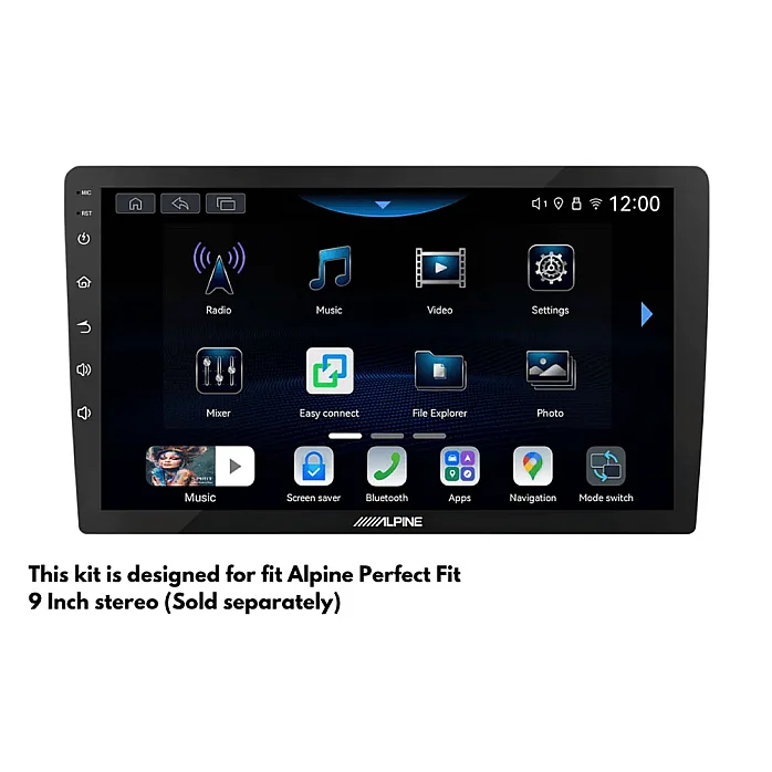 InCarTec PF-101FA-SWC Audi A4 (2005-2008) 9" Perfect Fit Stereo Fitting Kit With Steering Control & Amplifier Retention