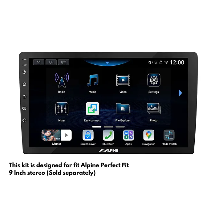 InCarTec PF-103-SWC Ford Focus (2007-2011) Perfect Fit 9" Stereo Fitting Kit  Automatic Air Conditioning / With SWC