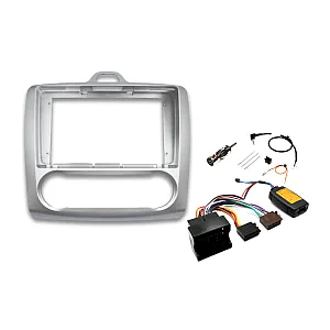 Ford Focus (2007-2011) Perfect Fit 9" Stereo Fitting Kit  Automatic Air Conditioning / With SWC