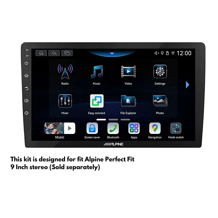 Ford Focus (2007-2011) 9" Perfect Fit Stereo Fitting Kit Automatic Air Conditioning / Without SWC