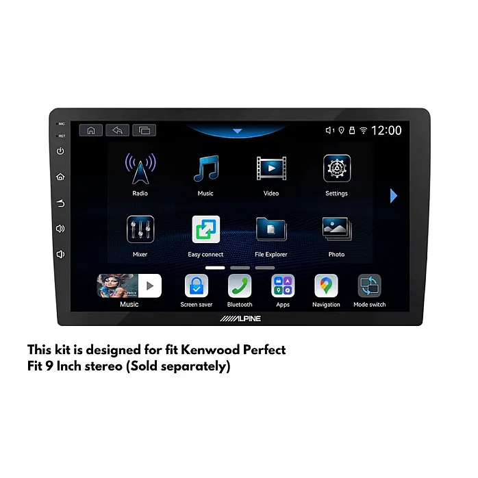 InCarTec PF-104 Ford Focus 2005-2011 9" Perfect Fit Stereo Fitting Kit Manual Air Conditioning / Without SWC