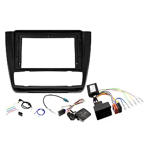 BMW 1 Series E81, E82, E87, E88 9" Perfect Fit Kit with Steering Controls / PDC Retention (AUTO AIR CON)