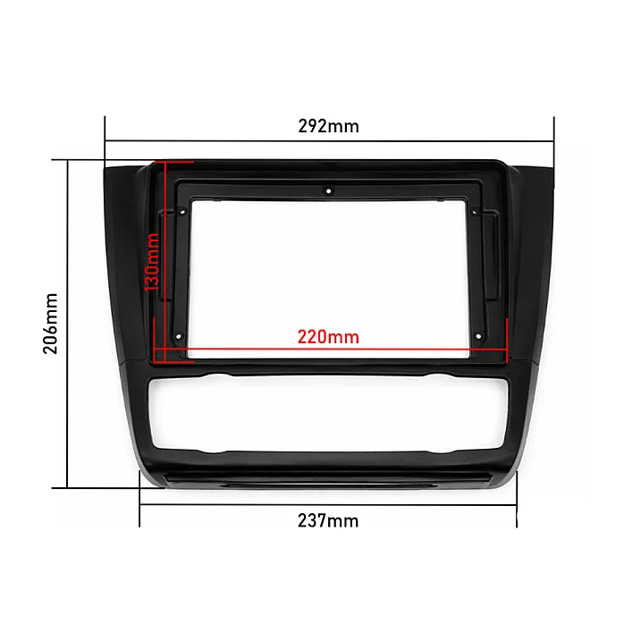 InCarTec PF-113-PDC BMW 1 Series E81, E82, E87, E88 9" Perfect Fit Kit with Steering Controls / PDC Retention (AUTO AIR CON)