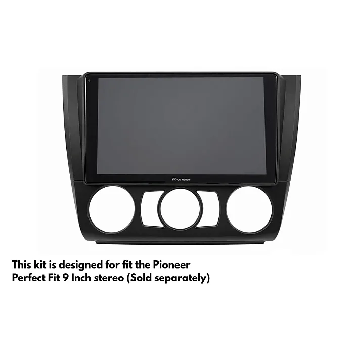BMW 1 Series E81, E82, E87, E88 9" Perfect Fit Kit with Steering Controls / PDC Retention (MANUAL AIR CON)