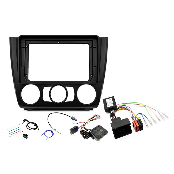 BMW 1 Series E81, E82, E87, E88 9" Perfect Fit Kit with Steering Controls / PDC Retention (MANUAL AIR CON)