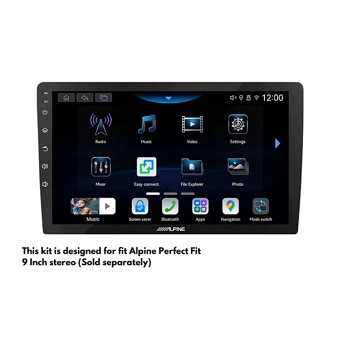 InCarTec PF-116-NAVR BMW 3 Series E46 (1999–2006) 9" Perfect Fit Stereo Fitting Kit with OEM Navigation & Round Pin