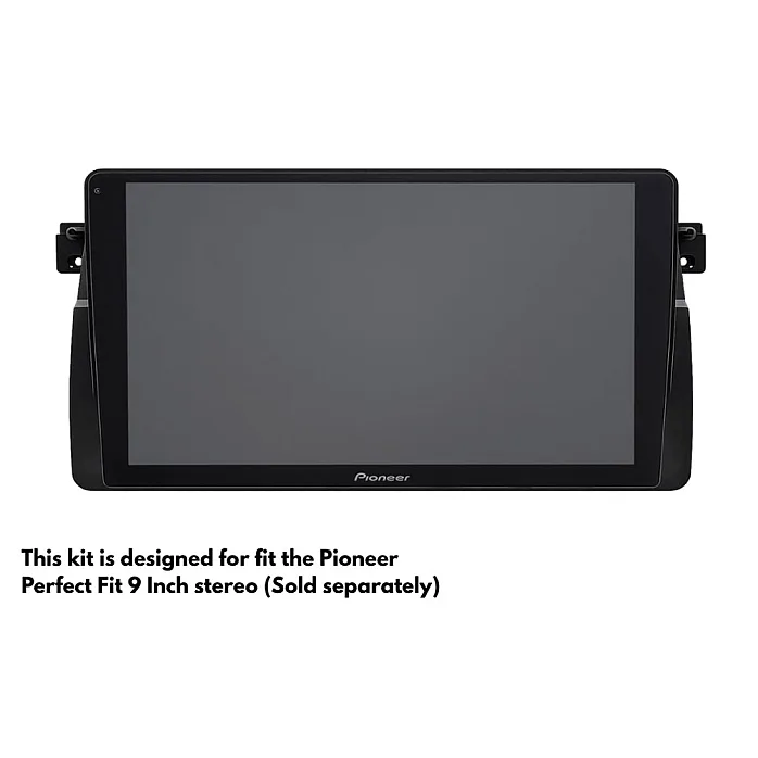 InCarTec PF-116-NAVR BMW 3 Series E46 (1999–2006) 9" Perfect Fit Stereo Fitting Kit with OEM Navigation & Round Pin