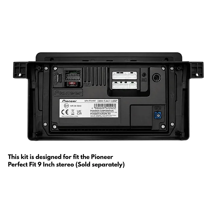 InCarTec PF-116-NAVR BMW 3 Series E46 (1999–2006) 9" Perfect Fit Stereo Fitting Kit with OEM Navigation & Round Pin