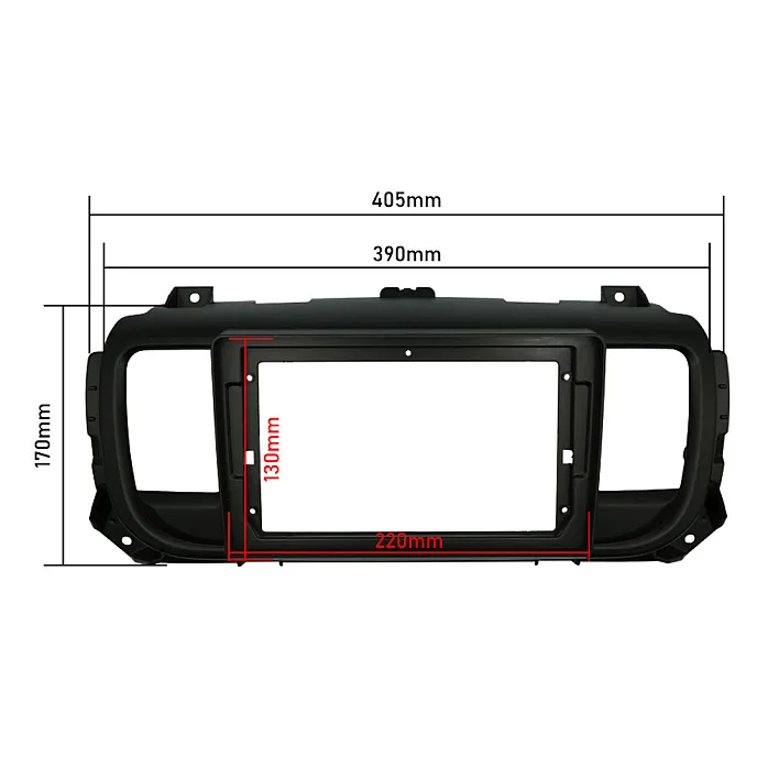 InCarTec PF-118-PDC Toyota ProAce, ProAce Verso 9" Perfect Fit Stereo Fitting Kit (Parking Sensors)