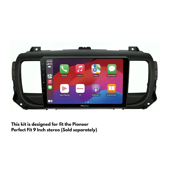 InCarTec PF-118-PDC Toyota ProAce, ProAce Verso 9" Perfect Fit Stereo Fitting Kit (Parking Sensors)
