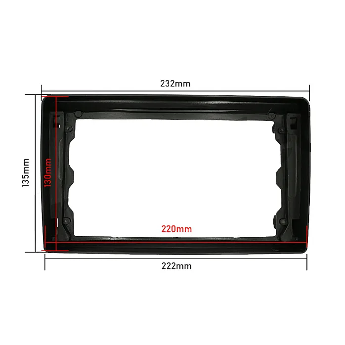 InCarTec PF-122-SWC Ford (Rectangle Radios) Perfect Fit 9" Stereo Fitting Kit (With Steering Controls)