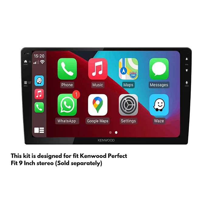 InCarTec PF-122-SWC Ford (Rectangle Radios) Perfect Fit 9" Stereo Fitting Kit (With Steering Controls)