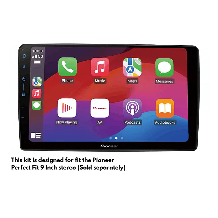 InCarTec PF-122-SWC Ford (Rectangle Radios) Perfect Fit 9" Stereo Fitting Kit (With Steering Controls)