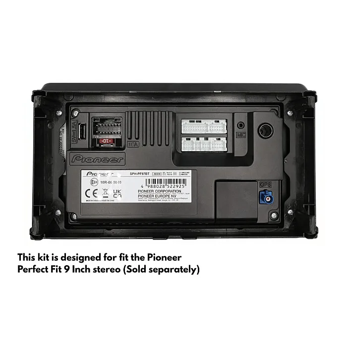 InCarTec PF-122-SWC Ford (Rectangle Radios) Perfect Fit 9" Stereo Fitting Kit (With Steering Controls)