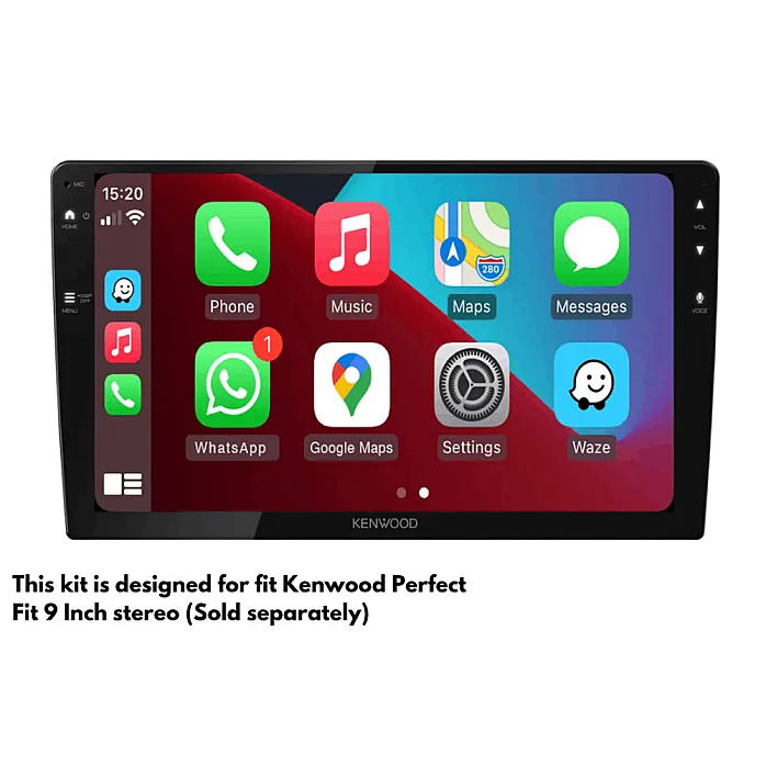 InCarTec PF-122 Ford (Rectangle Radios) Perfect Fit 9" Stereo Fitting Kit (No Steering Controls)
